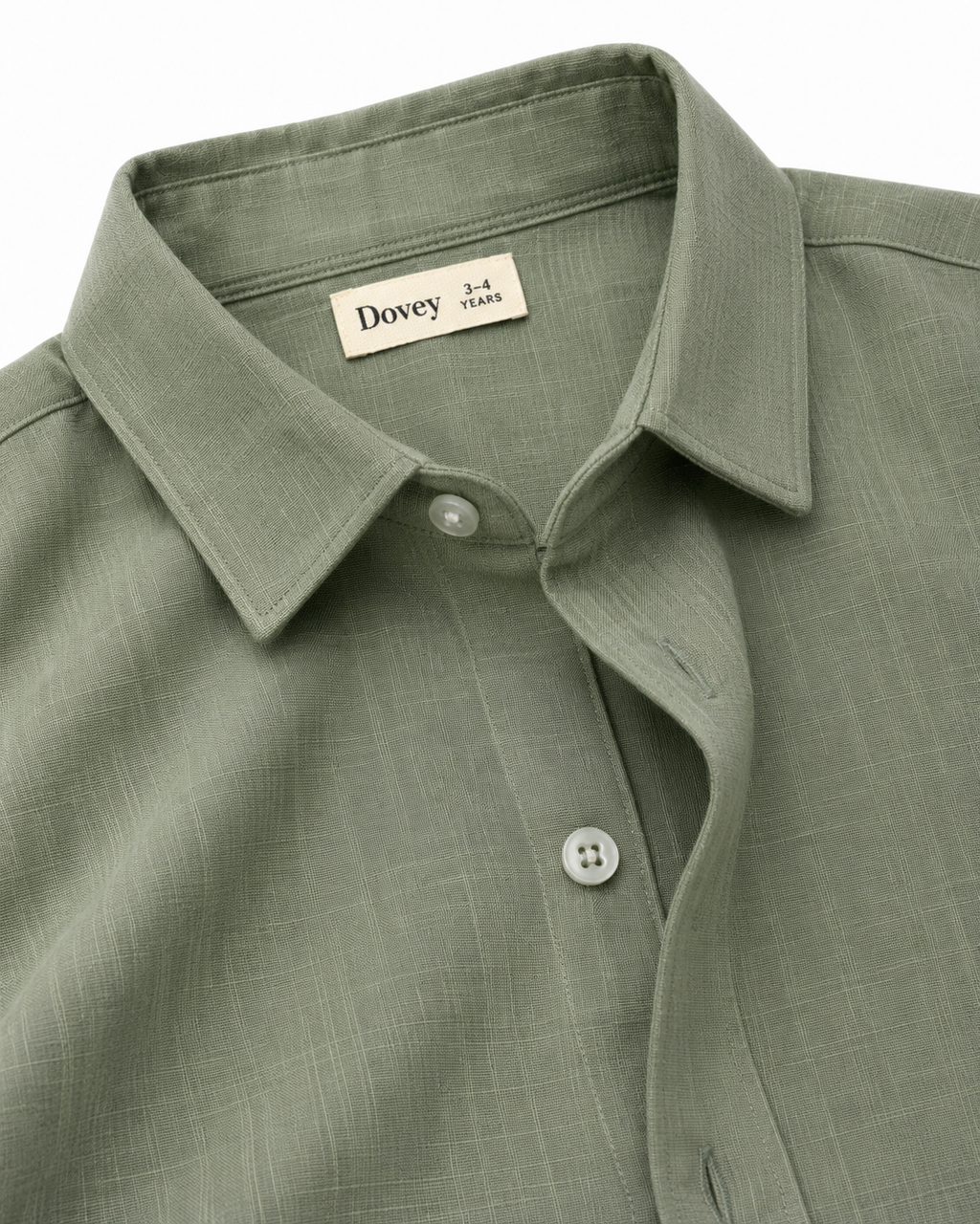 Linen Cotton Button Down Shirt(Sage Green)