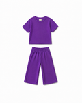 Waffle knit Co-ord Set(Lavendar Dusk)