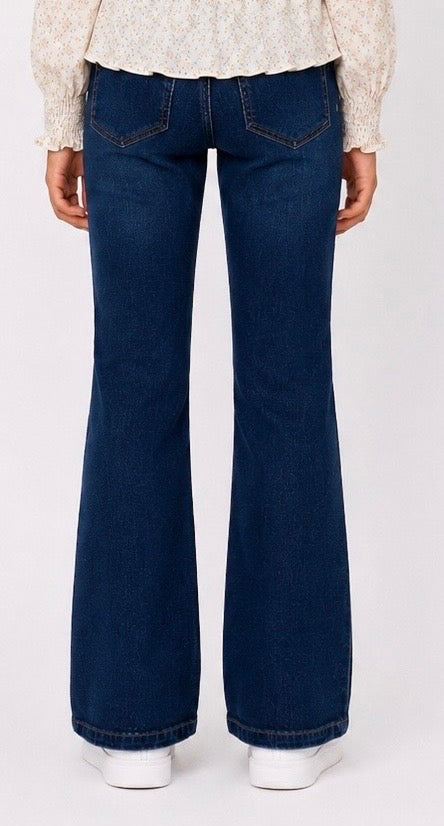 WIDE-LEG DENIM JEANS(MIDNIGHT BLUE)