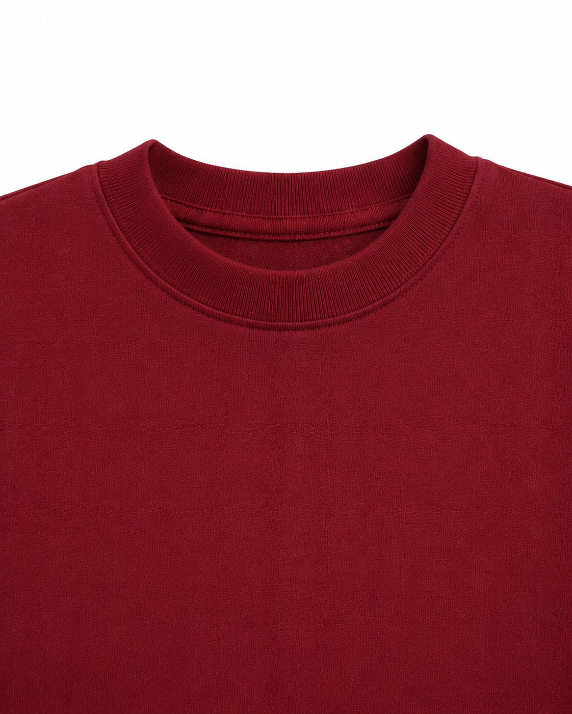 Cotton drop shoulder T shirt(Terra Maroon)