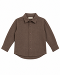 Linen Cotton Button Down Shirt(Walnut Brown)