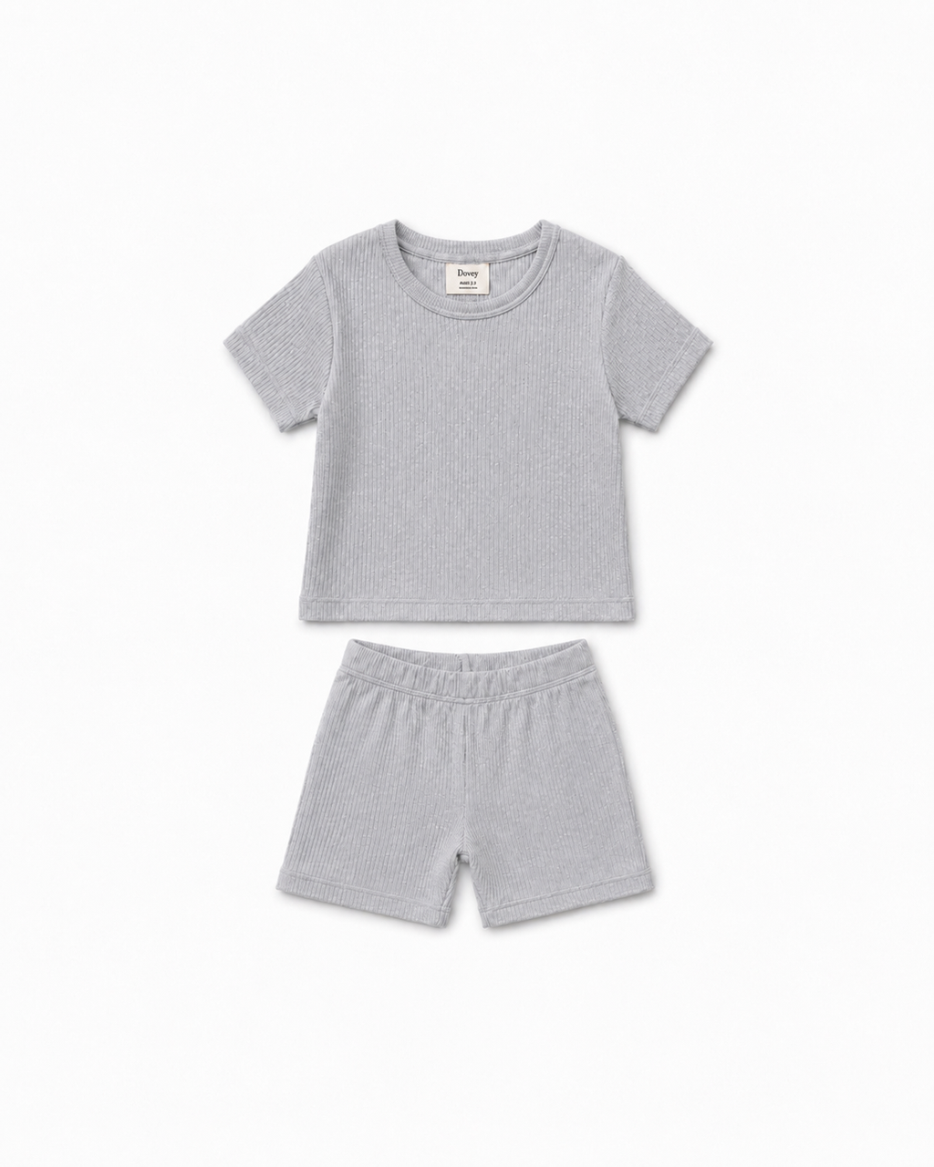 Waffle knit Co-ord Set(Stone Grey)