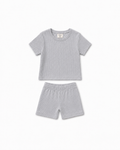 Waffle knit Co-ord Set(Stone Grey)
