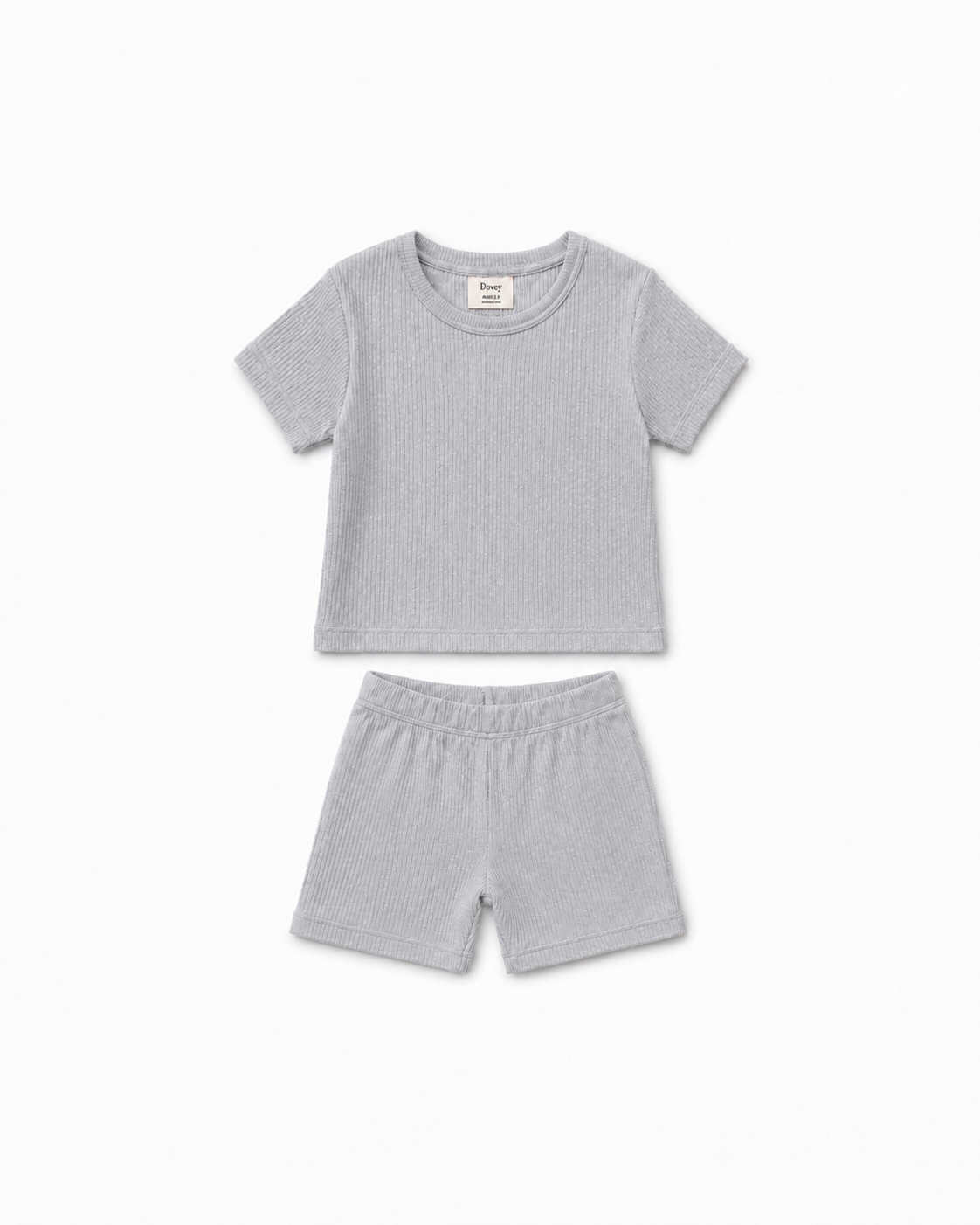 Waffle knit Co-ord Set(Stone Grey)