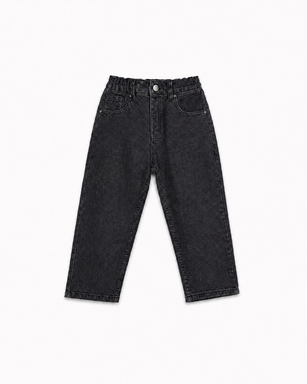 Girls Relaxed Straight Fit Jeans(Midnight Black)
