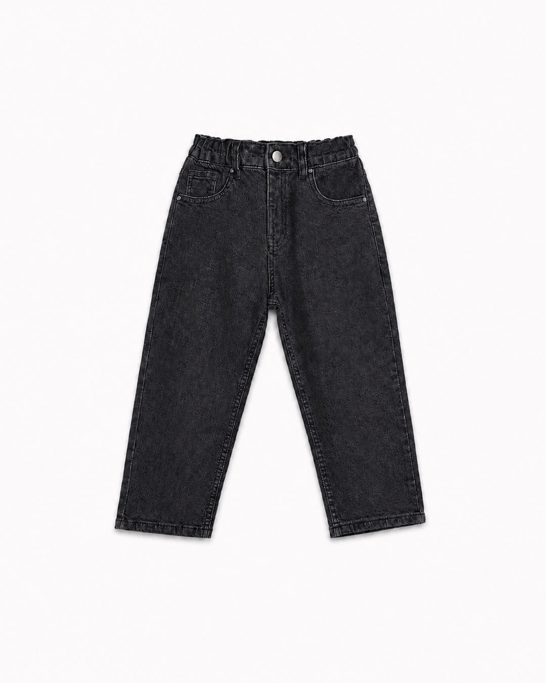 Girls Relaxed Straight Fit Jeans(Midnight Black)