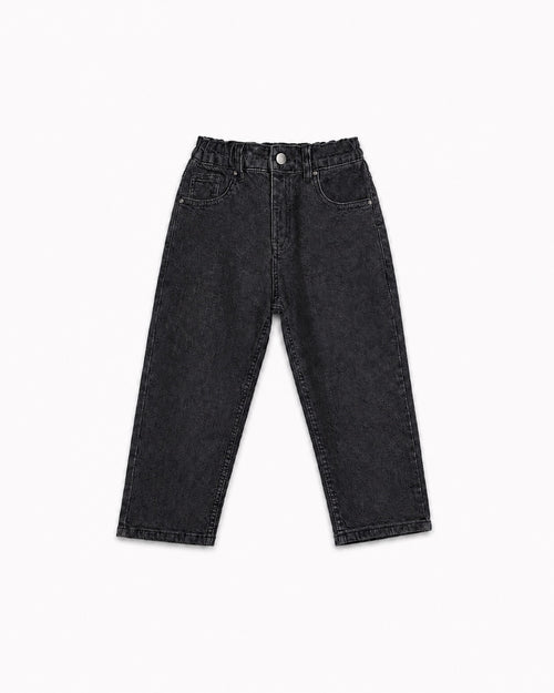 Girls Relaxed Straight Fit Jeans(Midnight Black)