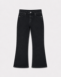 WIDE-LEG DENIM JEANS(EBONY BLACK)