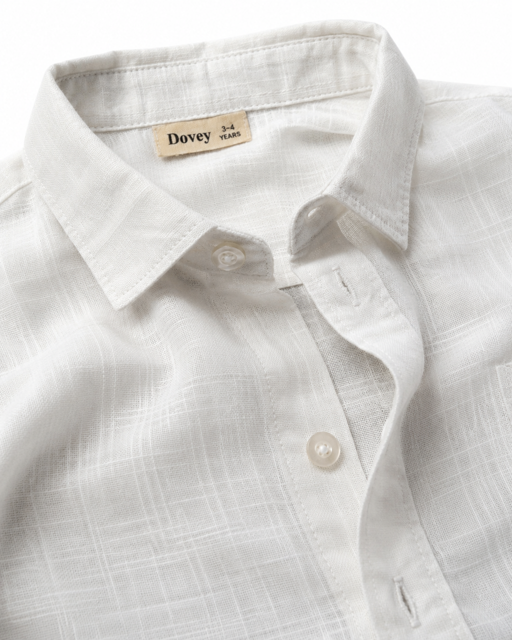 Linen Cotton Button Down Shirt(Off White)
