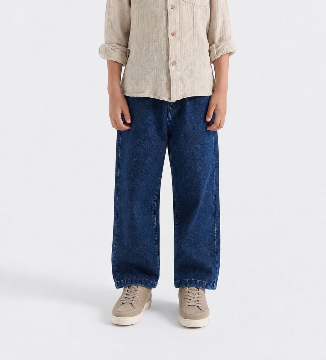 Relaxed Straight Fit Jeans(Harbor Blue)
