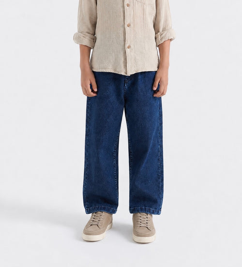 Relaxed Straight Fit Jeans(Harbor Blue)