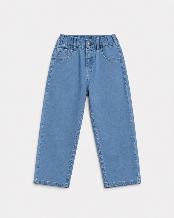 Relaxed Straight Fit Jeans(Sky blue)