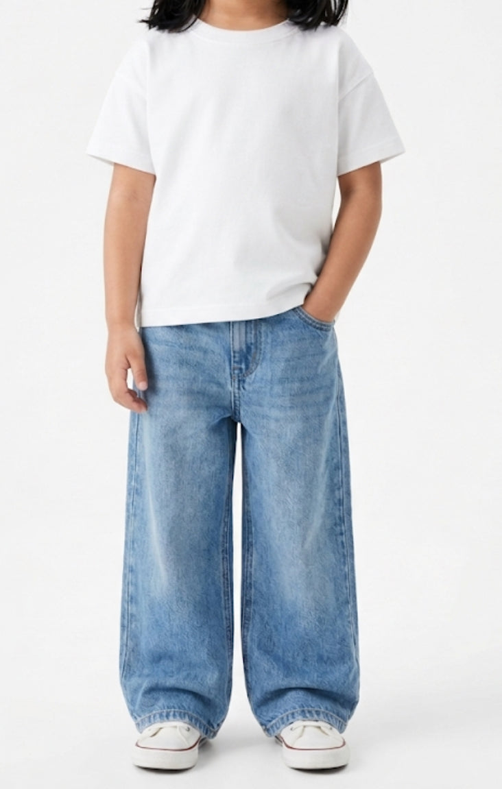 Cotton drop shoulder T shirt(Artic White)