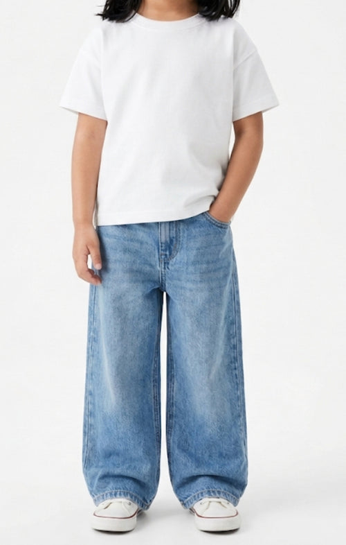 Cotton drop shoulder T shirt(Artic White)