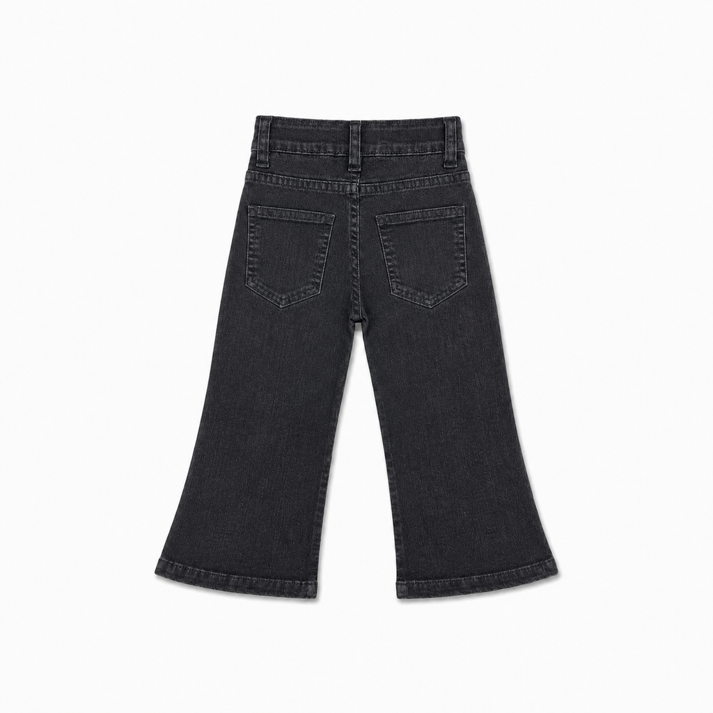 Boys Boot Cut Denim Jeans(Ebony Black )